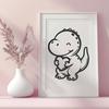 Beautiful Dino - Laser Engraver SVG Free Download