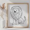 Stunning Lion Vector Drawing - Free PNG Download