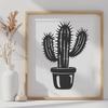 Unique Cactus Digital Drawing In PDF For Free Download