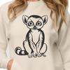 Free Unique Lemur Digital Artwork DXF - Commercial Use