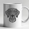 Weimaraner Printable Image In DXF File Format For Free Download