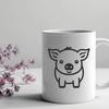 Cute Standing Pig - SVG