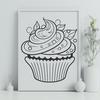 Free Cupcake In SVG, PNG, PDF And DXF File Formats - Free