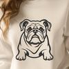 Artistic Sitting Bulldog - DXF