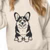 Sitting Corgi DXF - Vector Craft File For Commercial Use