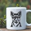 Artistic German Shepherd - Laser Engraver PNG