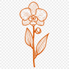 Artistic Orchid In SVG - For Free Download, Commercial Use