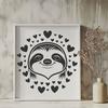 Stunning Sloth - Cricut PNG