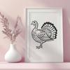 Unique Turkey Drawing DXF - Free Download