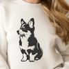 Artistic Sitting Corgi Vector Illustration