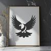 Creative Flying Eagle Vector Image - PNG