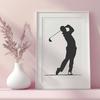 Beautiful Golfer - SVG Format