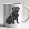 Sitting Pug - DXF