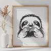 Artistic Sloth Vector Illustration - Free PNG