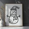 Unique Snowman In SVG Free Commercial Use Download