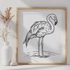 Unique Flamingo - Animal DXF