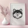 Cute Pomeranian - Laser Engraver PNG