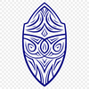 Beautiful Digital Shield Design with Intricate Elements A digital illustration of a shield with intricate design elements.