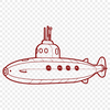 Military Submarine Design A detailed illustration of a military-style submarine with sleek lines and features.