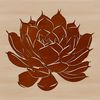 An outline vector graphic of a desert-dwelling cactus-like succulent.