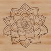 Free Succulent SVG for Gardening Designs A succulent plant with thick, fleshy leaves, suitable for gardening designs and desert landscape illustrations.