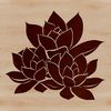 Stylized Cactus Artwork A stylized illustration of a desert succulent plant with thick fleshy leaves and stems.