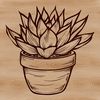 Desert Blooms SVG Clip Art A stylized representation of a desert-dwelling cacti-like succulent plant.
