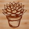 A vector graphic representation of a desert succulent, ideal for digital designs and crafts.