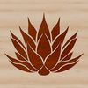Desert Bloom SVG Clip Art A single succulent plant with thick, fleshy leaves growing in the desert.