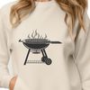 Summer Cooking Essentials A vector illustration of a grill or barbecue with utensils and food.