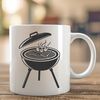 Free Vector BBQ Clip Art Design An illustration of a grill with sizzling food, suitable for vector art projects.
