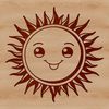 A high-resolution sun graphic designed as scalable vector art.