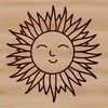 An illustration of the sun as a vector graphic.