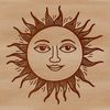 A simple vector illustration of the sun with rays, suitable for web design and graphic projects.