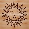 A stylized illustration of the sun in vector format, suitable for graphic design projects.