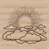 Vibrant Sun Icon in Scalable Vector Graphics A graphic representation of the sun, designed as scalable vector graphics (SVG).