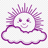 A stylized illustration of the sun, suitable for graphic design and digital art.