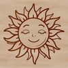 A simple vector illustration of the sun with rays, suitable for graphic design projects.