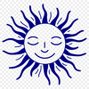 Radiant Sun Illustration A simple illustration of the sun, suitable for various graphic design applications and cutting machines.