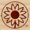 Beautiful Line-Drawn Sunflower A simple line-drawn sunflower illustration suitable for various designs and projects.