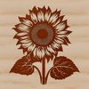 Vector Sunflower Art for Personal Use A stylized illustration of a large bright yellow sunflower with dark center.