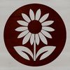 A simple line drawing of a sunflower in the style of vector art.