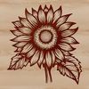 Large Sunflower Clip Art Image A detailed illustration of a sunflower with large yellow petals and dark center.