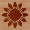 Simple Floral Sunflower Design An outline vector design of a single stemmed sunflower in a floral style.