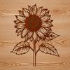Bright Floral Field A large, bright yellow sunflower with dark center blooms in a field, suitable for graphic design and digital crafting.