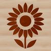 Vibrant Sunflower Bloom Illustration An illustrative representation of a single sunflower bloom, showcasing its iconic shape and structure.