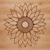 Single Stem Sunflower Design A high-quality illustration of a single sunflower with large petals and a prominent center.