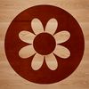 Simple Floral Line Art Design A simple line drawing illustration of a sunflower plant with large petals and a tall stem.