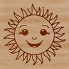 Bright Sun Ray Illustration A simple vector illustration of the sun with radiating rays, suitable for use in design projects.
