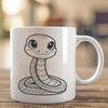 Snake Illustration in Flat Design Style A cartoon snake illustration in a flat design style.